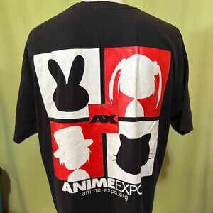 AX Anime Expo Men's Black T Shirt Size XL Hanes Society Japanese Animation